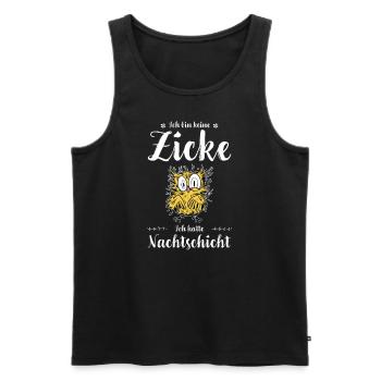 Krankenschwester I Nachteule im Nachtdienst für - Männer Premium Bio Tank Top - Schwarz - Vorne - Michal (187cm)