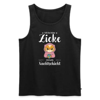 Krankenschwester I Nachteule im Nachtdienst für - Männer Premium Bio Tank Top - Schwarz - Vorne - Michal (187cm)