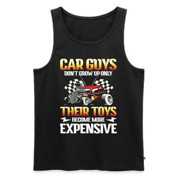 Car Guys Don't Grow Up Only Their Toys Expensive - Männer Premium Bio Tank Top - Schwarz - Vorne - Michal (187cm)