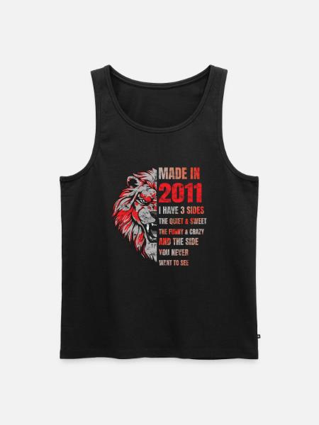2011 Birthday Lion made in - Men's Premium Organic Tank Top - black