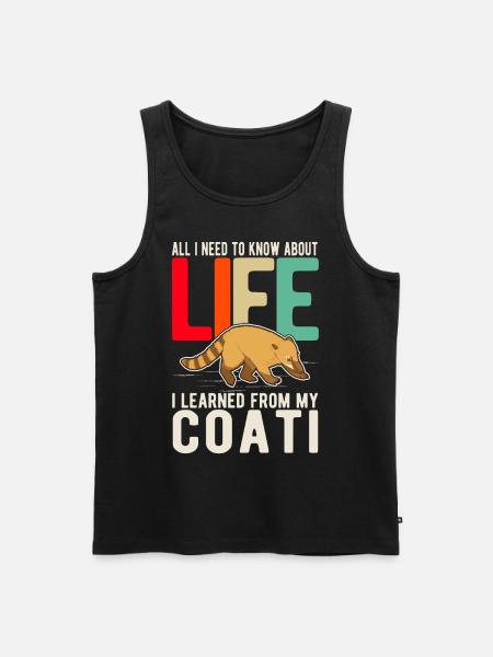 Nasenbär Geschenk Rüsselbär Coati - Männer Premium Bio Tank Top - Schwarz