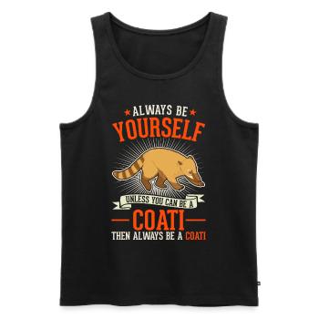 Soyez toujours vous-même Coati Nasenbär - Débardeur bio Premium Homme - noir - Devant - Michal (187cm)