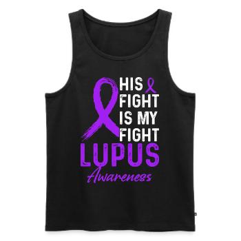 Lupus Awareness Month - Men's Premium Organic Tank Top - black - Front - AI Model Male 178 light (178cm)