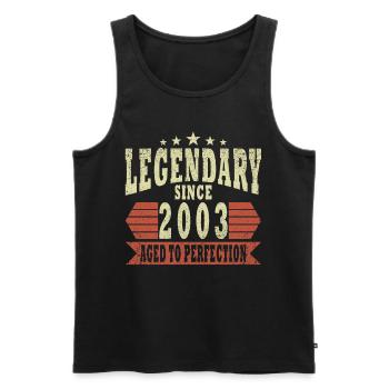 2003 Vintage Birthday Year of birth 2003 Gift - Men's Premium Organic Tank Top - black - Front - Michal (187cm)