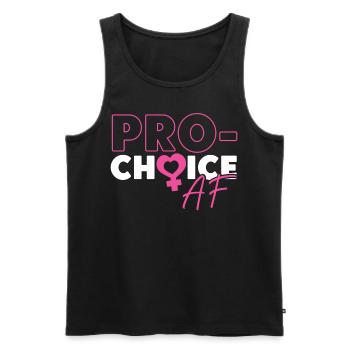 Féministe pro-choix af - Débardeur bio Premium Homme - noir - Devant - AI Model Male 178 light (178cm)