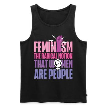 Feminist Feminism The Radical - Men's Premium Organic Tank Top - black - Front - Michal (187cm)
