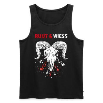 Rut un Wiess Kölner Karneval Geißbock Rot Weiß - Männer Premium Bio Tank Top - Schwarz - Vorne - Michal (187cm)