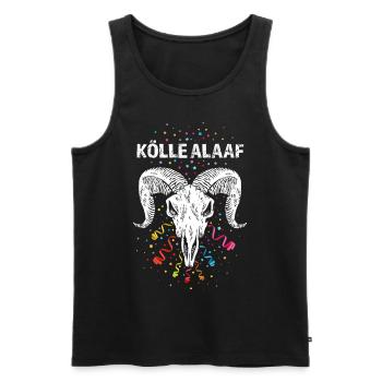 Kölle Alaaf Kölner Karneval Konfetti 5. Jahreszeit - Männer Premium Bio Tank Top - Schwarz - Vorne - Michal (187cm)