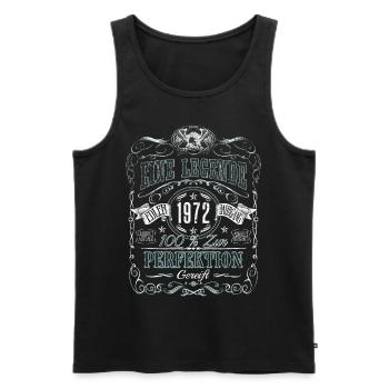 Born 1972 Year of birth A legend Birthday - Men's Premium Organic Tank Top - black - Front - Michal (187cm)