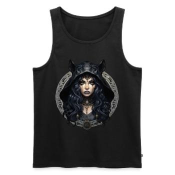 Gothik Okkult Satan Gotik Schwarze Szene Wicca - Männer Premium Bio Tank Top - Schwarz - Vorne - AI Model Male 178 light (178cm)