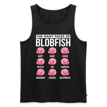 Viele Gesichter Des Blobfish-besitzers Blobfishes - Männer Premium Bio Tank Top - Schwarz - Vorne - AI Model Male 178 light (178cm)