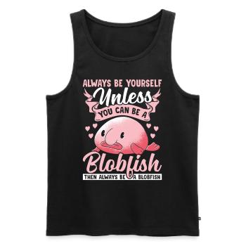 Soyez toujours vous-même Propriétaire Blobfish Blobfish - Débardeur bio Premium Homme - noir - Devant - Michal (187cm)