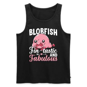 Fin Tactic Blobfish Propriétaire - Débardeur bio Premium Homme - noir - Devant - Michal (187cm)
