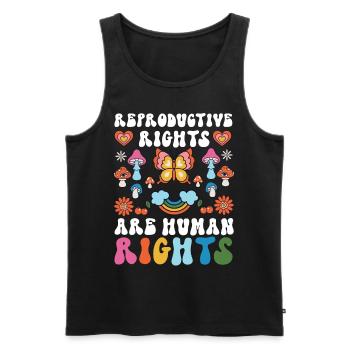 Feminist Reproductive Rights Are - Men's Premium Organic Tank Top - black - Front - AI Model Male 178 light (178cm)