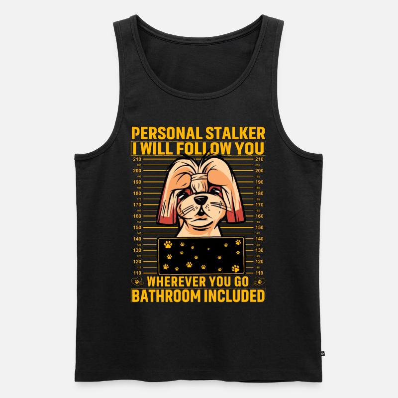 Shih Tzu Stalker - Männer Premium Bio Tank Top - Schwarz