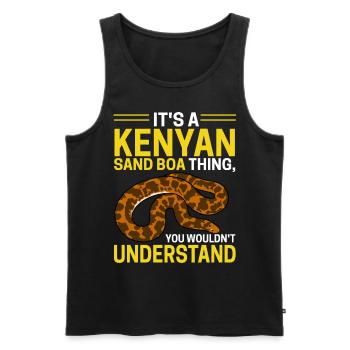 Snake owners - Men's Premium Organic Tank Top - black - Front - AI Model Male 178 light (178cm)