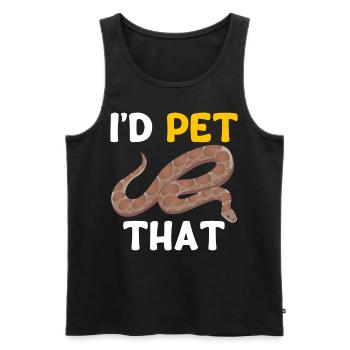 Kenya Sand Boa Snake Owner - Men's Premium Organic Tank Top - black - Front - AI Model Male 178 light (178cm)