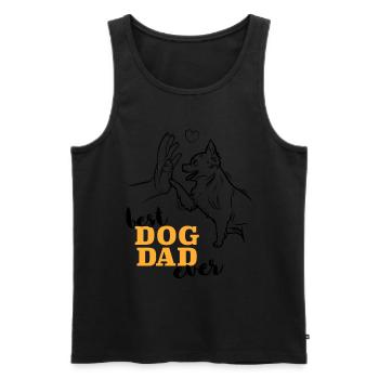 Chihuahua Amour Meilleur Chihuahua Papa Chihuahua - Débardeur bio Premium Homme - noir - Devant - AI Model Male 178 light (178cm)