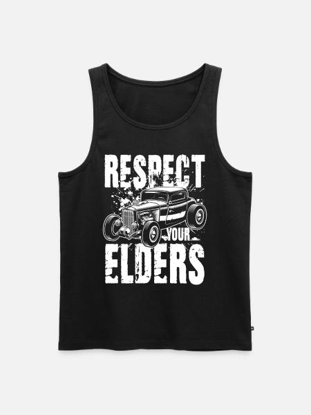 Respect Your Elders - Männer Premium Bio Tank Top - Schwarz
