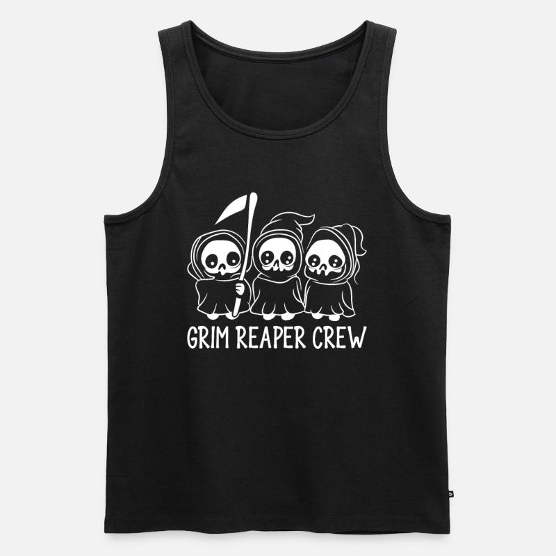 Grim Reaper Crew - Männer Premium Bio Tank Top - Schwarz