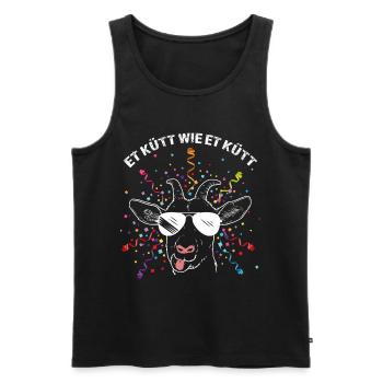 Et kütt wie et kütt Karneval Konfetti Fasching - Männer Premium Bio Tank Top - Schwarz - Vorne - Michal (187cm)
