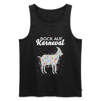 Karneval Fasching Konfetti Fastelovend Geißbock - Männer Premium Bio Tank Top - Schwarz - Vorne - AI Model Male 178 light (178cm)