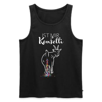 Karneval Fasching Fasnacht Konfetti Weiberfasnacht - Männer Premium Bio Tank Top - Schwarz - Vorne - Michal (187cm)