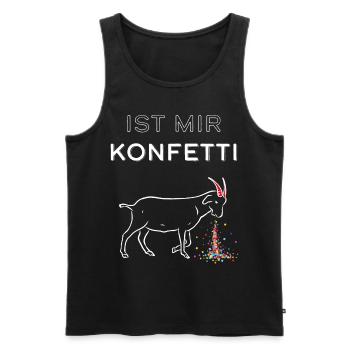 Konfetti Karneval Fasching Geißbock Kostümersatz - Männer Premium Bio Tank Top - Schwarz - Vorne - Michal (187cm)
