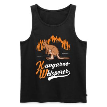 Kangaroo Whisperer Australia Kangaroo - Men's Premium Organic Tank Top - black - Front - AI Model Male 178 light (178cm)