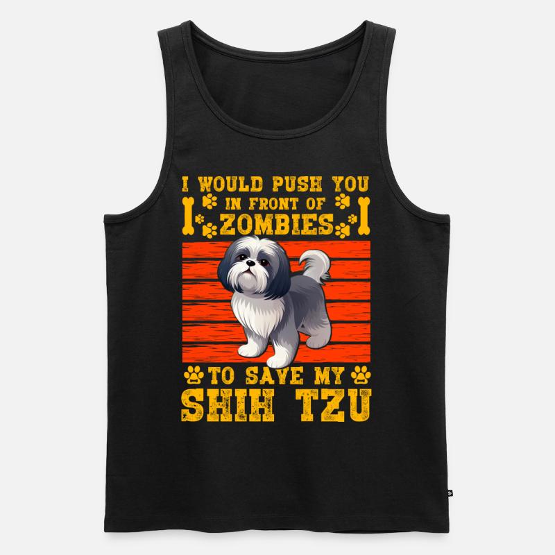 Shih Tzu - Männer Premium Bio Tank Top - Schwarz