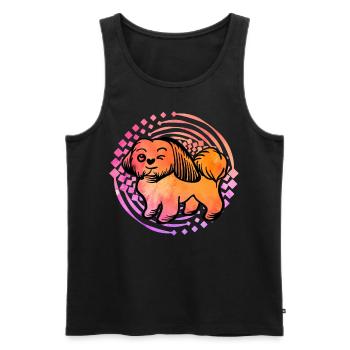 Shih Tzu - Débardeur bio Premium Homme - noir - Devant - AI Model Male 178 light (178cm)