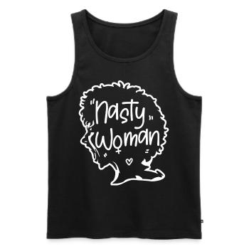 Feminist Nasty Woman - Men's Premium Organic Tank Top - black - Front - Michal (187cm)