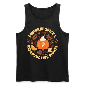 Feminist Fall Autumn Pumpkin Spice - Männer Premium Bio Tank Top - Schwarz - Vorne - Michal (187cm)