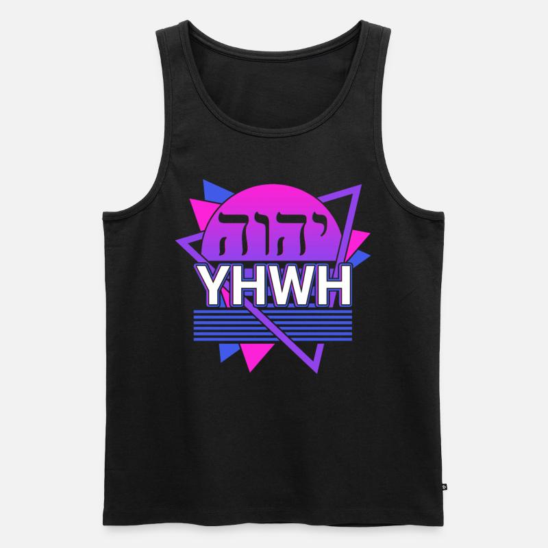 Jahwe Tetragrammaton Retro - Männer Premium Bio Tank Top - Schwarz