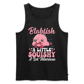 Blobfish Little Squishy Blobfishes Owner - Men's Premium Organic Tank Top - black - Front - AI Model Male 178 light (178cm)