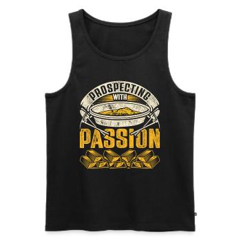 Gold Prospector Prospecting With Passion - Men's Premium Organic Tank Top - black - Front - AI Model Male 178 light (178cm)