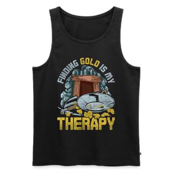 Gold prospectors, gold diggers, gold seekers - Men's Premium Organic Tank Top - black - Front - AI Model Male 178 light (178cm)