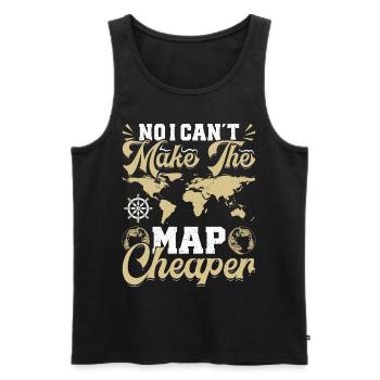 Cartographers - Men's Premium Organic Tank Top - black - Front - Michal (187cm)