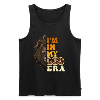 LÖWE LEO Horoscope Design - Männer Premium Bio Tank Top - Schwarz - Vorne - AI Model Male 178 light (178cm)