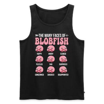 Viele Gesichter Von Blobfish-besitzern Blobfishes - Männer Premium Bio Tank Top - Schwarz - Vorne - AI Model Male 178 light (178cm)