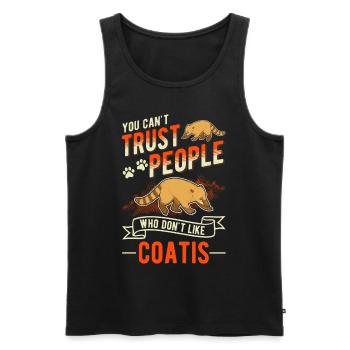 Coati Gift Coati Proboscis Bear - Men's Premium Organic Tank Top - black - Front - AI Model Male 178 light (178cm)