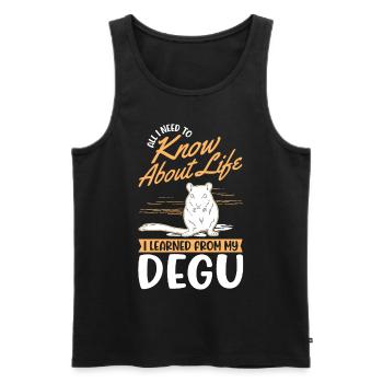Degu Owner Shrub Rat Forest Degu - Men's Premium Organic Tank Top - black - Front - Michal (187cm)