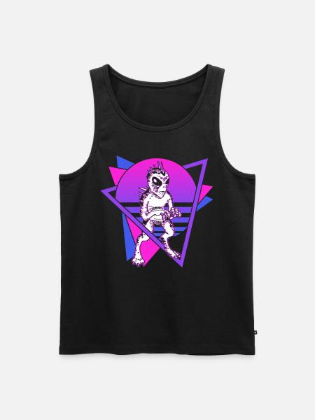 Chupacabra Crypto Cryptozoology Retro - Men's Premium Organic Tank Top - black