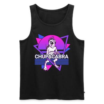 Chupacabra Crypto Cryptozoologie Rétro - Débardeur bio Premium Homme - noir - Devant - AI Model Male 178 light (178cm)
