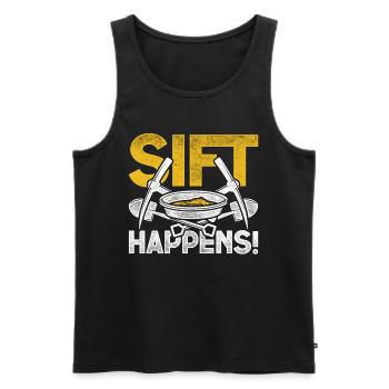 Goldgräber Goldsucher Sift Happens - Männer Premium Bio Tank Top - Schwarz - Vorne - AI Model Male 178 light (178cm)
