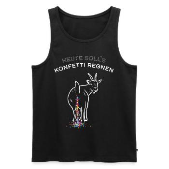 Konfetti Regnen Karneval Fastelovend Närrisch Jeck - Männer Premium Bio Tank Top - Schwarz - Vorne - Michal (187cm)