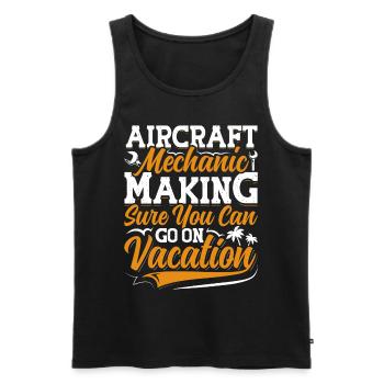 Love Avion aviation - Débardeur bio Premium Homme - noir - Devant - Michal (187cm)