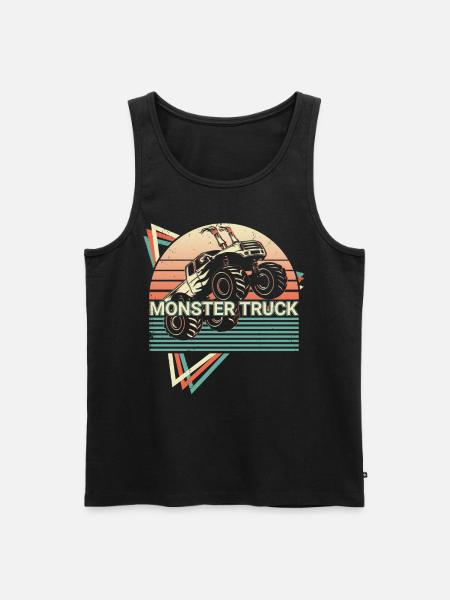 Monster Truck Retro - Men's Premium Organic Tank Top - black