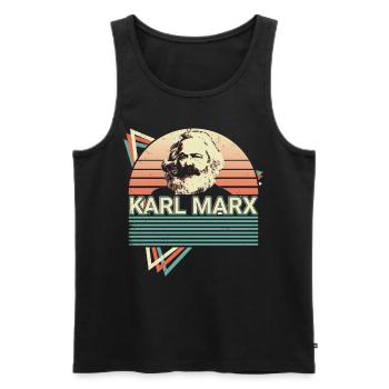 Socialist Socialism Communist Communism - Men's Premium Organic Tank Top - black - Front - AI Model Male 178 light (178cm)