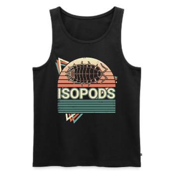 Isopods Retro Vaporwave - Men's Premium Organic Tank Top - black - Front - AI Model Male 178 light (178cm)